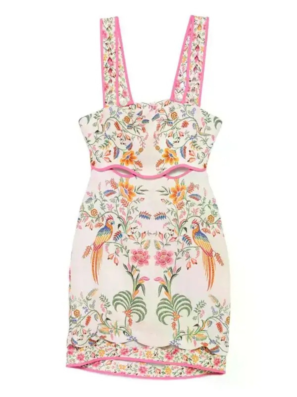 FARM Rio Pink-Trimmed Embroidered Mini Dress - Picture 4 of 4